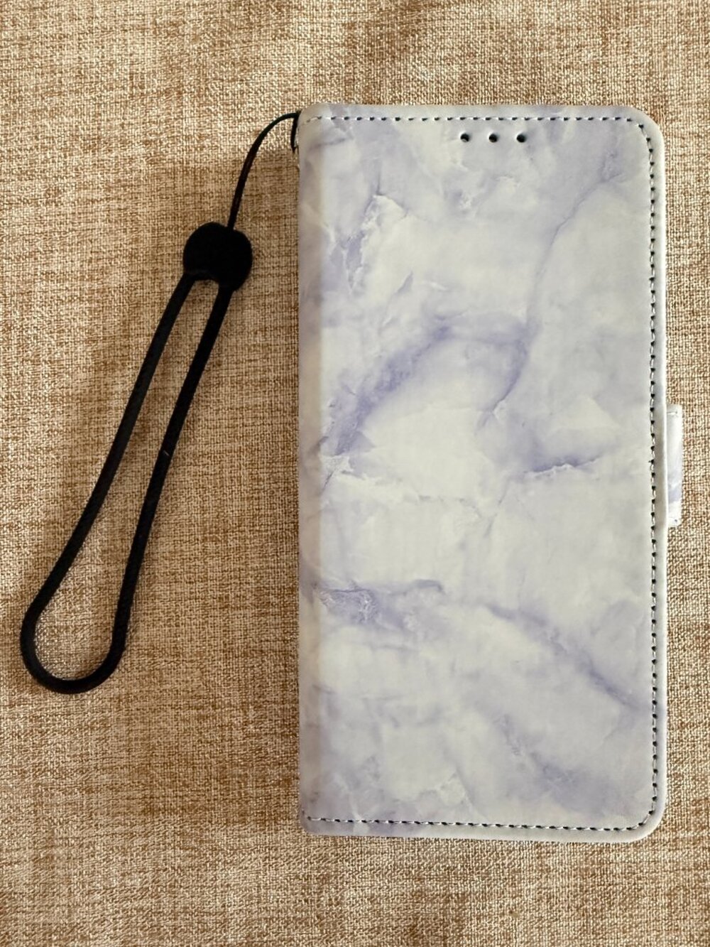 Phone Case for Galaxy Z Fold5 - Purple Wallet with Wrist Strap